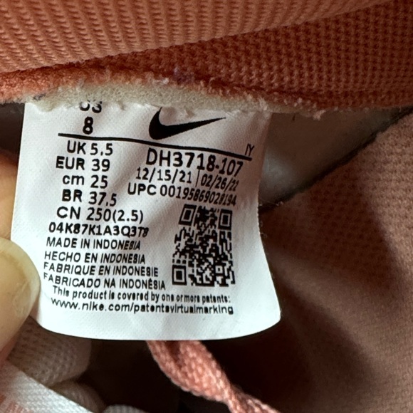 Nike Dunk High Up Women's 8 High-Top Sneakers in Pink Crimson & Sail Streetwear - Picture 15 of 16